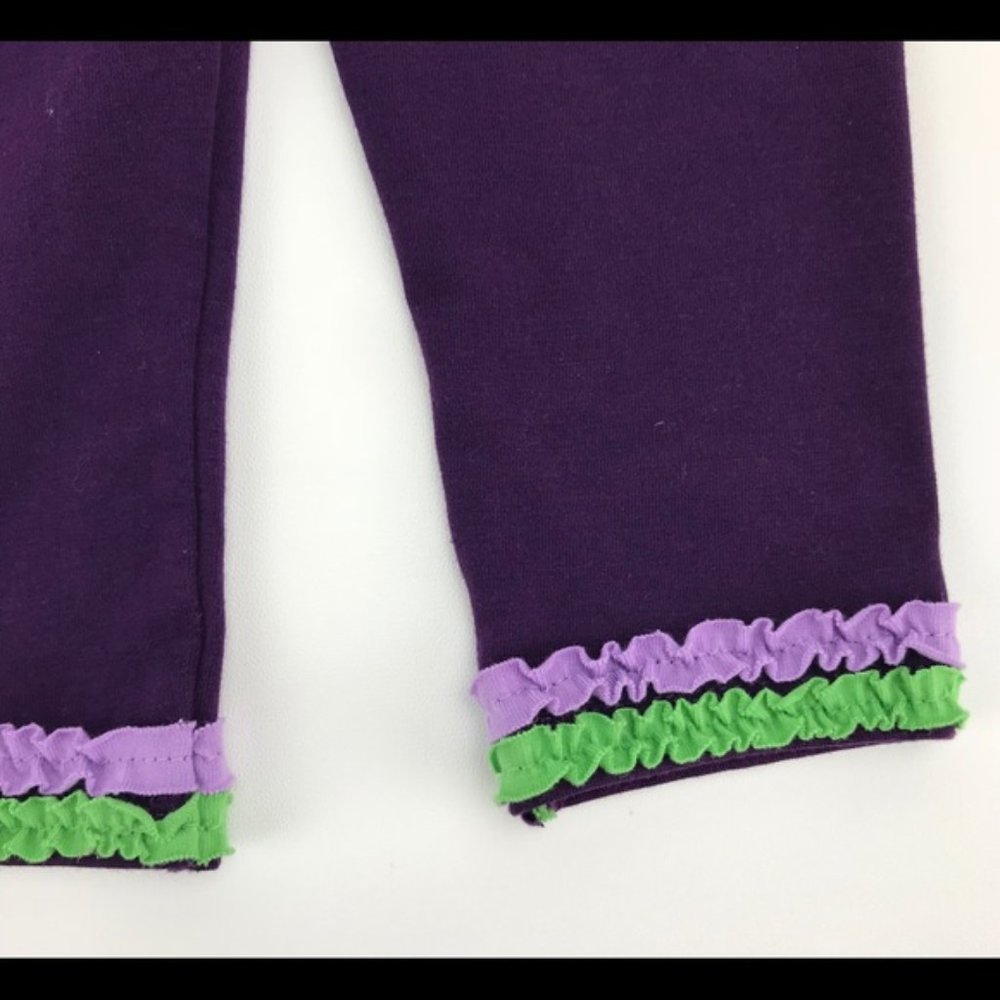 Rare Editions Purple Green Ruffle Matching Set 6M - Picture 8 of 8
